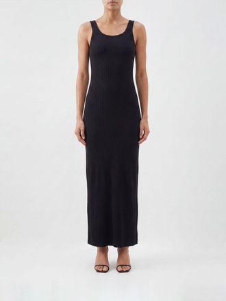 Msgm U-Neck Slim Fit Midi Sheath Dress in Viscose
