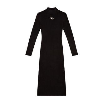 Diesel Kleedjes, Dames, Zwart, S, Zwarte Elegante Jurk