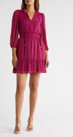 Vince Camuto Yoryu Chiffon Tiered Dress in Magenta at Nordstrom Rack, Size 12