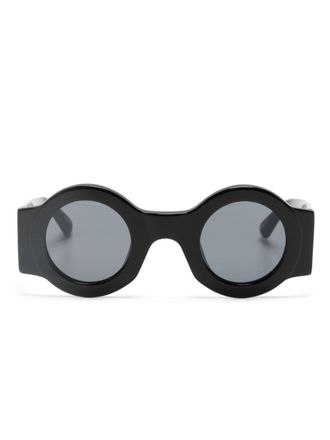 Linda Farrow round-frame tinted-lenses sunglasses - unisex - Acetate - One Size - Black