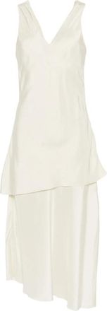 Barena Nova V-neck Asymmetric Dress