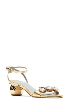 Frances Valentine Beatrix Ankle Strap Sandal in Platino at Nordstrom, Size 8.5