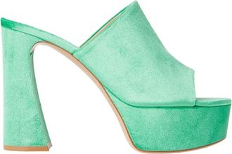 Gianvito Rossi Holly High Heel Muiltjes - Dames - Muiltjes - Groen - 40 EU - Schoenen