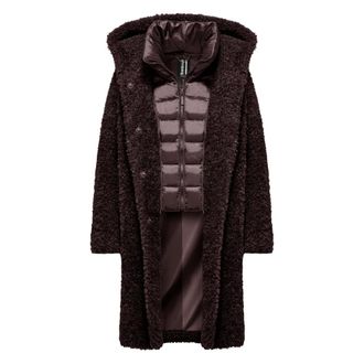 Bomboogie Cappotto monopetto in ecopelliccia - - Coats - Donna - Marrone - S