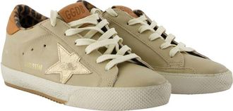 Golden Goose Womens Super Star Sneaker Beige Calfskin