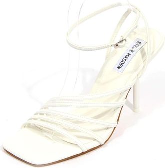 Steve Madden Witte Sandaal ALL IN Model - Dames - Sandalen met hakken - Wit - 38 1/2 EU - Schoenen