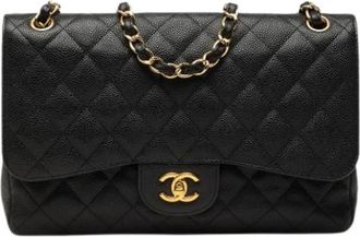 Chanel Pre-owned Borsa a Spalla Double Flap in Caviale Trapuntato - - Pre-owned - Donna - Nero - ONE SIZE