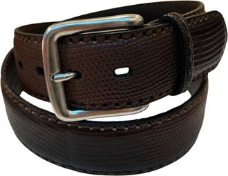Paolo Vitale Cintura in pelle di lucertola fatta a mano - - Accessories - Uomo - Marrone - 105 CM