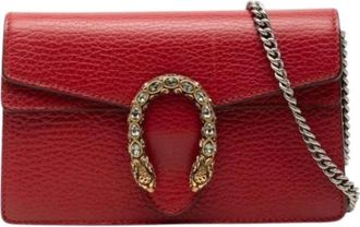 Gucci Pre-owned Dionysus Crossbody Bag - Dames - Vintage Schoudertas - Rood - ONE Size - Leer - Vintage