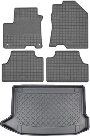 OEM Hyundai Kona Suv El&eacute;ctrico (5 Puertas) Desde Agosto De 2018. Juego: Alfombrillas De Goma Para Coche + Alfombrilla Para Maletero