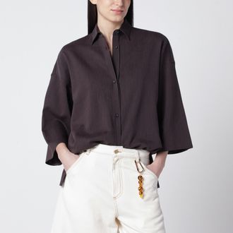 Darkpark Dora brown twill shirt