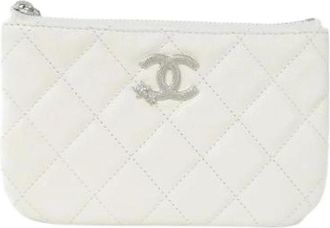 Chanel Pre-owned Clutches, female, White, Size: ONE SIZE Pre-owned Vintage Pouch