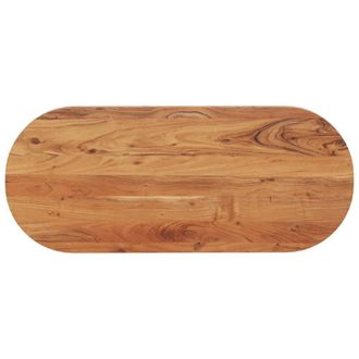 Berkfield Home Table Top 140x60x2.5 cm Oval Solid Wood Acacia in Brown