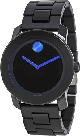 Movado Bold 42 mm Black Dial TR90 Polyurethane Mens Watch 3600099