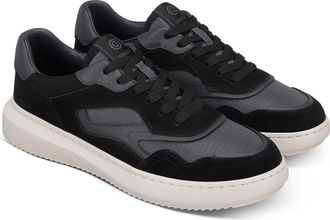 Greats Wythe Leather Paneled Sneaker in Nero at Nordstrom, Size 7