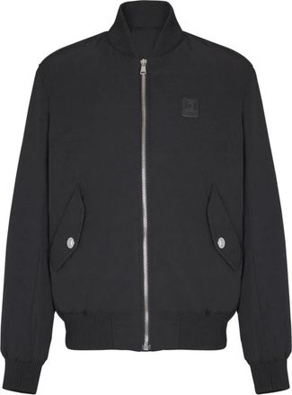 Balmain Logo Nylon Bomber Jacket - Heren - Bomber jackets - Zwart - XL - Nylon - Jassen