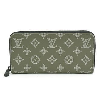 Louis Vuitton Green Olive Leather Long Wallet (Bi-Fold) (Pre-Owned)