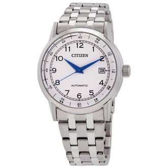 Citizen Mechanical Automatic White Dial Mens Watch NJ0210-56A