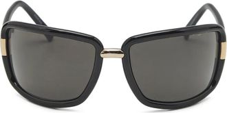 Gucci Occhiali oversize con logo inciso - Nero