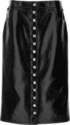 Courrèges Black Multiflex Midi Skirt