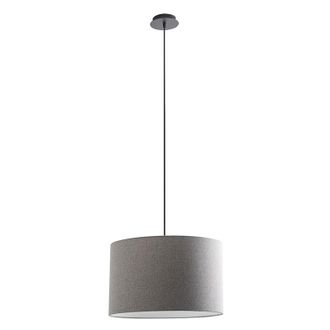 Rossini Illuminazione Lampada A Sospensione Vivien Rossini Group Con Paralume Cilindrico Grigio - Struttura In Metallo Nero - Attacco E27, Potenza 75w, Ip20