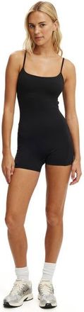 Cotton On Womens Active Ultra Luxe Twist Back Shortie All In One in Black at Nordstrom, Size Xx-Small