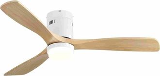 Urban Meuble Ventilador de techo LED madera clara - silencioso, reversible