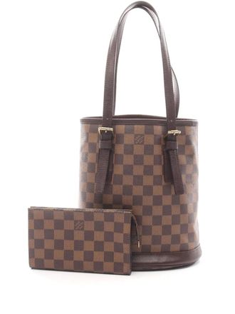 Louis Vuitton 1998 Damier Ebene Marais bucket bag - Brown