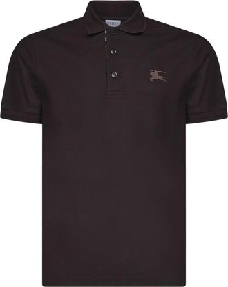 Burberry Polo shirt van katoen - Heren - Polos - Bruin - M - Katoen - Tops