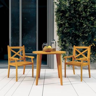 vidaXL Juego De Comedor De Jard&iacute;n 3 Piezas Madera Maciza De Acacia Vidaxl