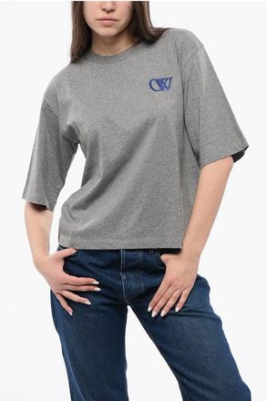 Off-white Cotton Crewneck T-Shirt Solid Color size Xs