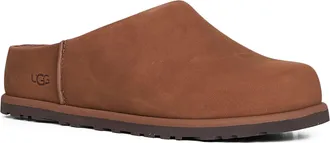 UGG Womens Leather Clogs Otzo Brown Mules Sandal