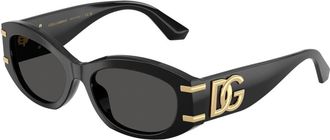 Dolce & Gabbana Stijlvolle Zonnebril - Dames - Zonnebrillen - Zwart - 55 MM - Accessoires