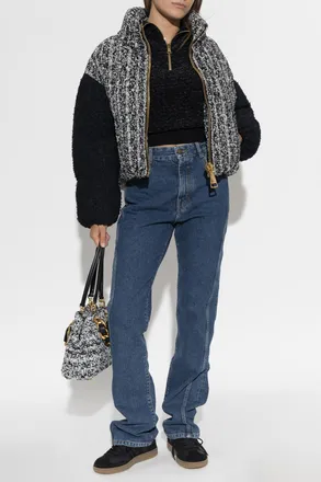 Balmain Insulated Tweed Jacket, Womens, Black