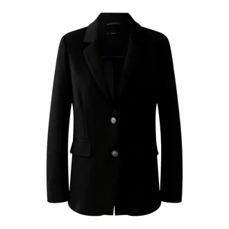 Oui Jassen, Dames, Zwart, XS, Lange Relaxed Blazer