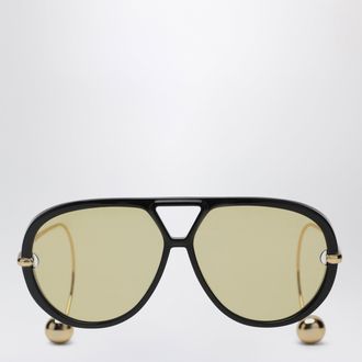 Bottega Veneta Aviator Drop sunglasses black/gold