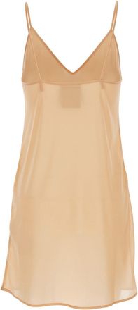 Semicouture Womens Slip Dress Beige Polyamide