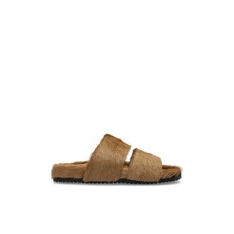 Dolce & Gabbana Sliders, male, Brown, Size: 8 US Fur Slides
