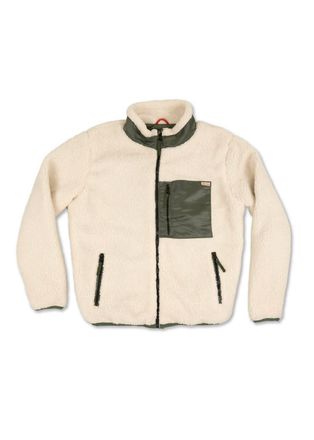 Iron And Resin Mens Mammoth Sherpa Jacket In Army-Natural