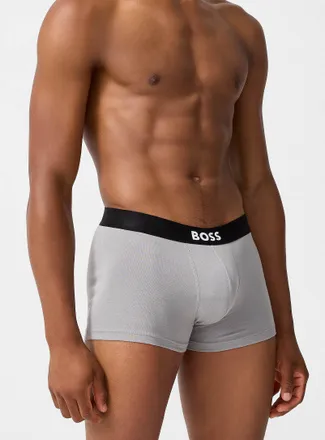 BOSS Mens 2 solid trunk Cotton