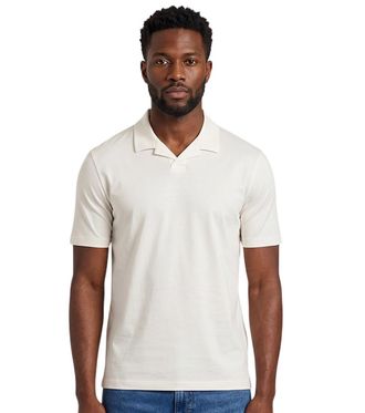 HUGO BOSS White Shirt Collar Polos