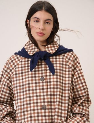 Nobody's Child Navy Wool Blend Triangle Scarf