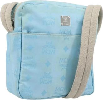 MCM Pre-owned Schoudertas - Dames - Vintage Schoudertas - Blauw - ONE Size - Leer - Vintage