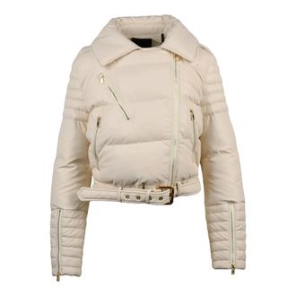 Pinko Pinko, Dames, Jassen, Wit, Maat: XS Leer