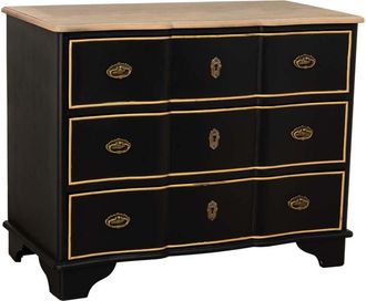 Wanderlust Deco Comoda de madera negra 100x50x80h cm