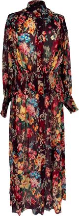 Zimmermann Floral-Print Long Sleeve Maxi Dress in Multicolor Cotton