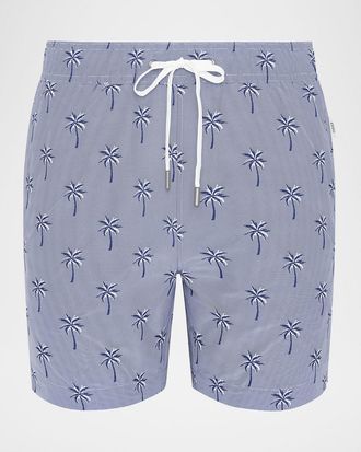 Onia Men & apos;s Charles 5 Inseam Quick-Dry Palms Swim Trunks