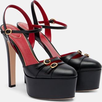 Valentino Garavani Crasher 145 leather platform pumps