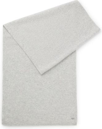 BOSS Cashmere scarf with metal logo tube