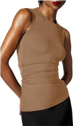 Wolford Top in Crepe Jersey Senza Maniche - - Tops - Donna - Beige - M